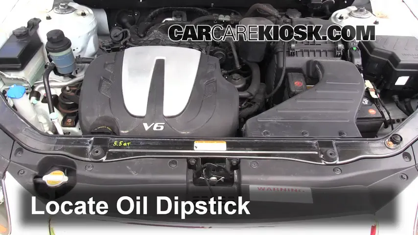 2010 Hyundai Santa Fe SE 3.5L V6 Oil Check Oil Level